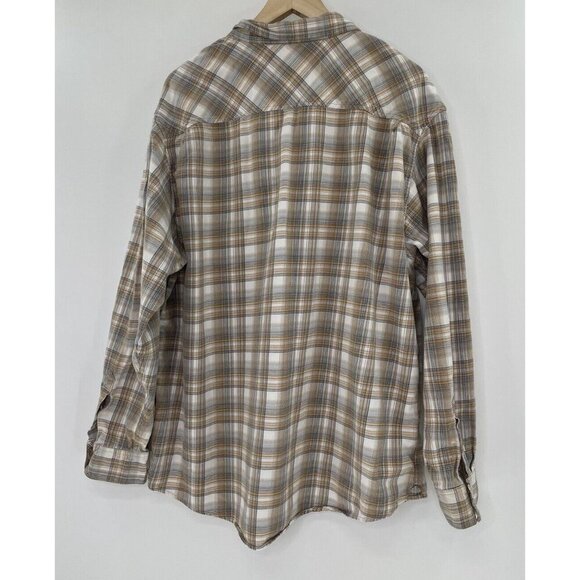 Old Navy Men’s Plaid Flannel Long Sleeve 100% Cotton Button up Shirt Sz XXL Flaw - Picture 3 of 13
